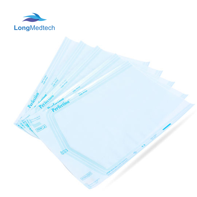 Feito de papel médico e filme PET, sacos de esterilização autoadesivos para suprimentos cirúrgicos e uso dental