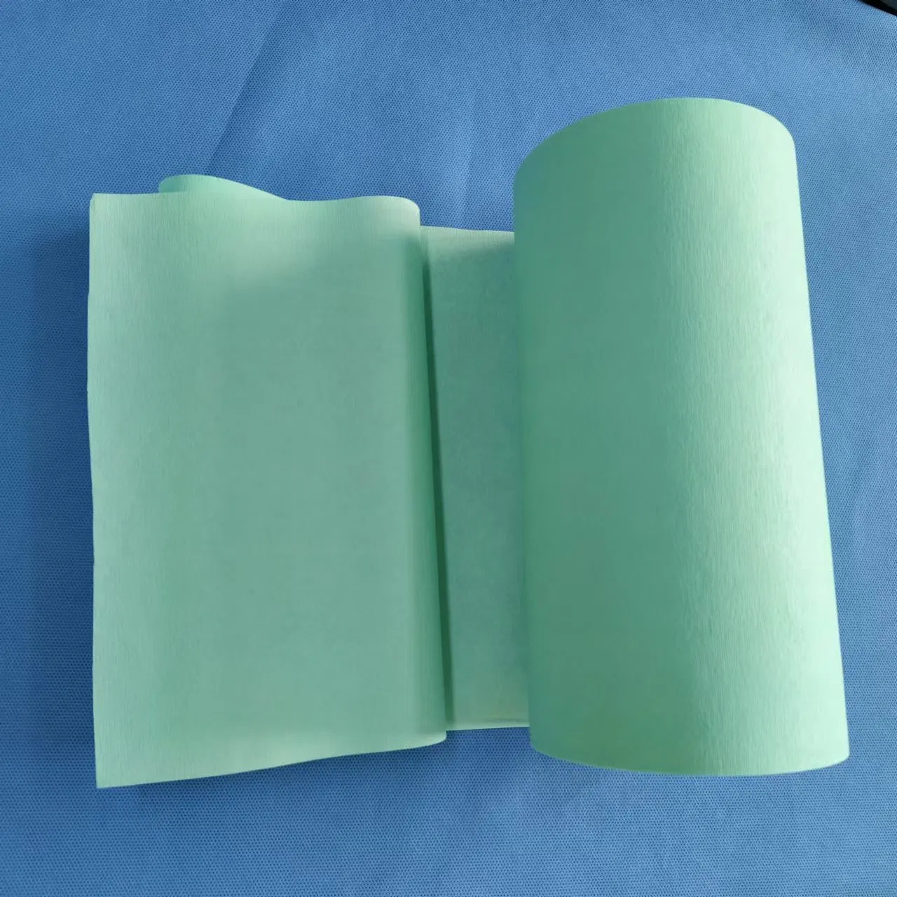 Papéis Médicos Cirúrgicos Papel Crepe Médico Rolo de Papel Crepe Médico Papel de Envoltório Crepe Médico