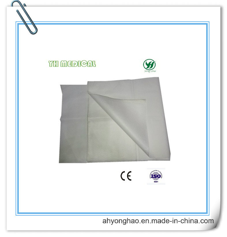 Lençol descartável de papel e plástico