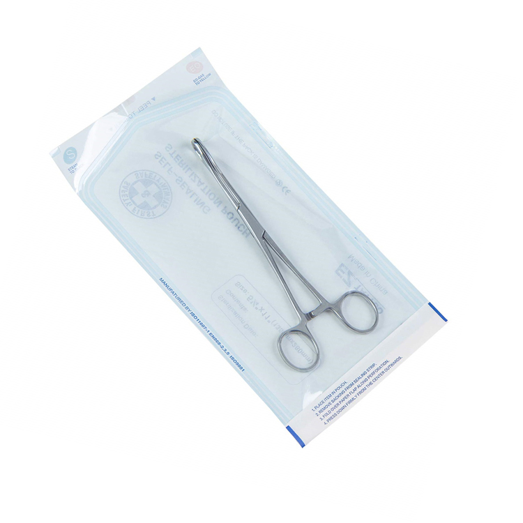 Saco plano autoadesivo para suprimentos médicos, pouch cirúrgico hospitalar para esterilização dental por ETO