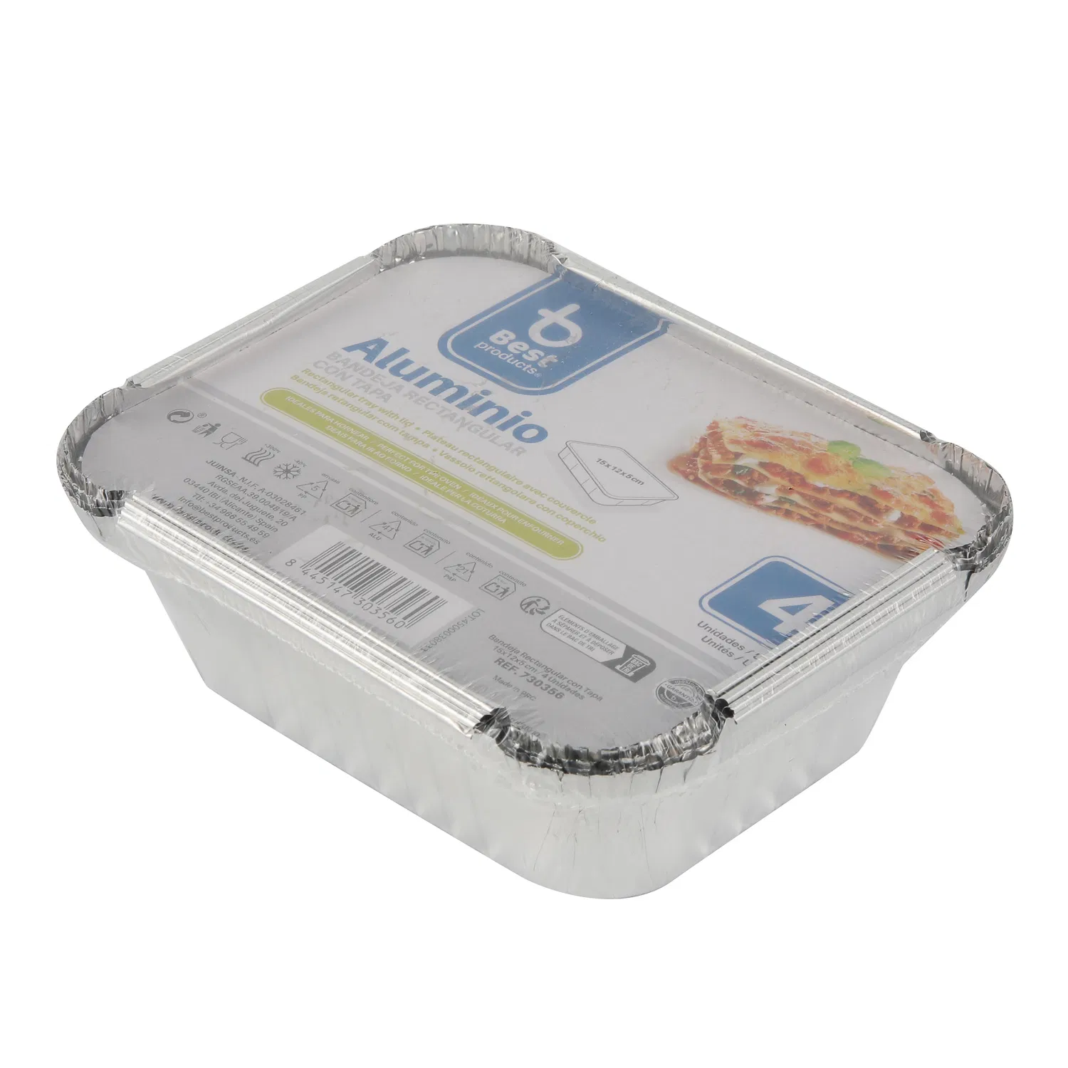 Recipiente de Alimento de Alumínio Descartável para Almoço