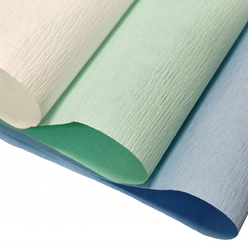 Embalagem de Instrumentos Médicos Papel Crepe nas Cores Branca, Verde e Azul