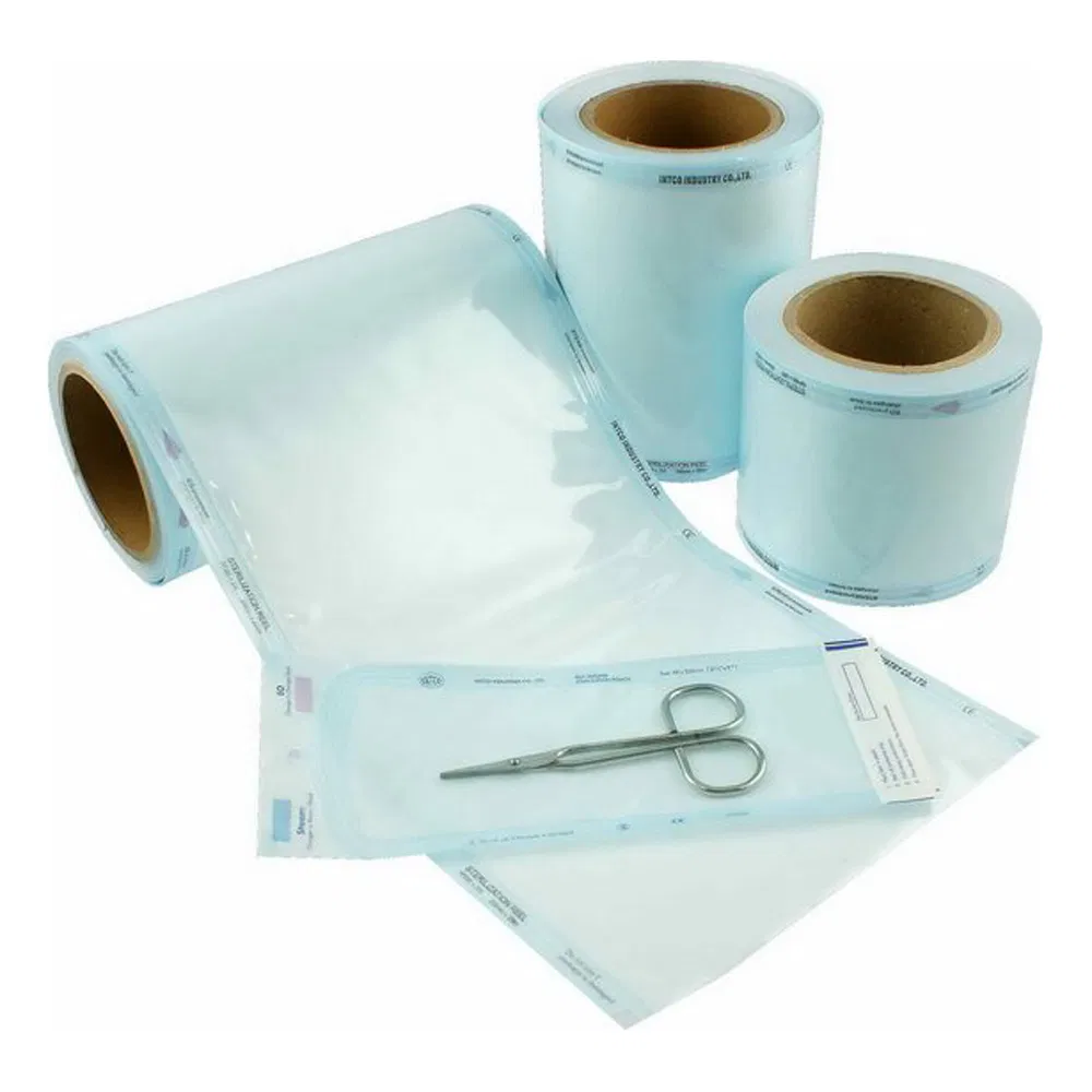 Rolos de bolsa com fundo estéril para esterilização médica autoclave certificado CE