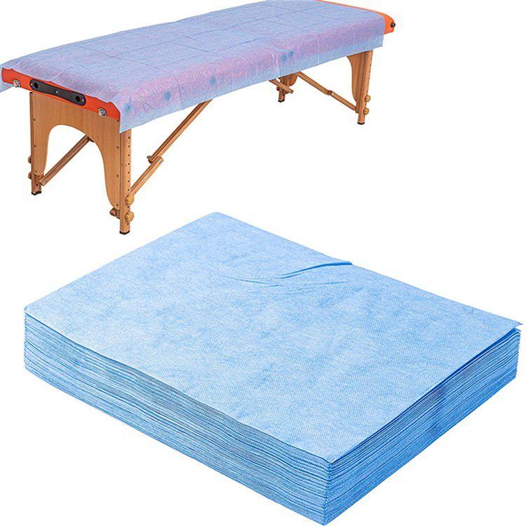 Uso de Cama de Massagem Lençóis Descartáveis de Não Tecido para SPA 72"X32" Lençol Descartável para Mesa