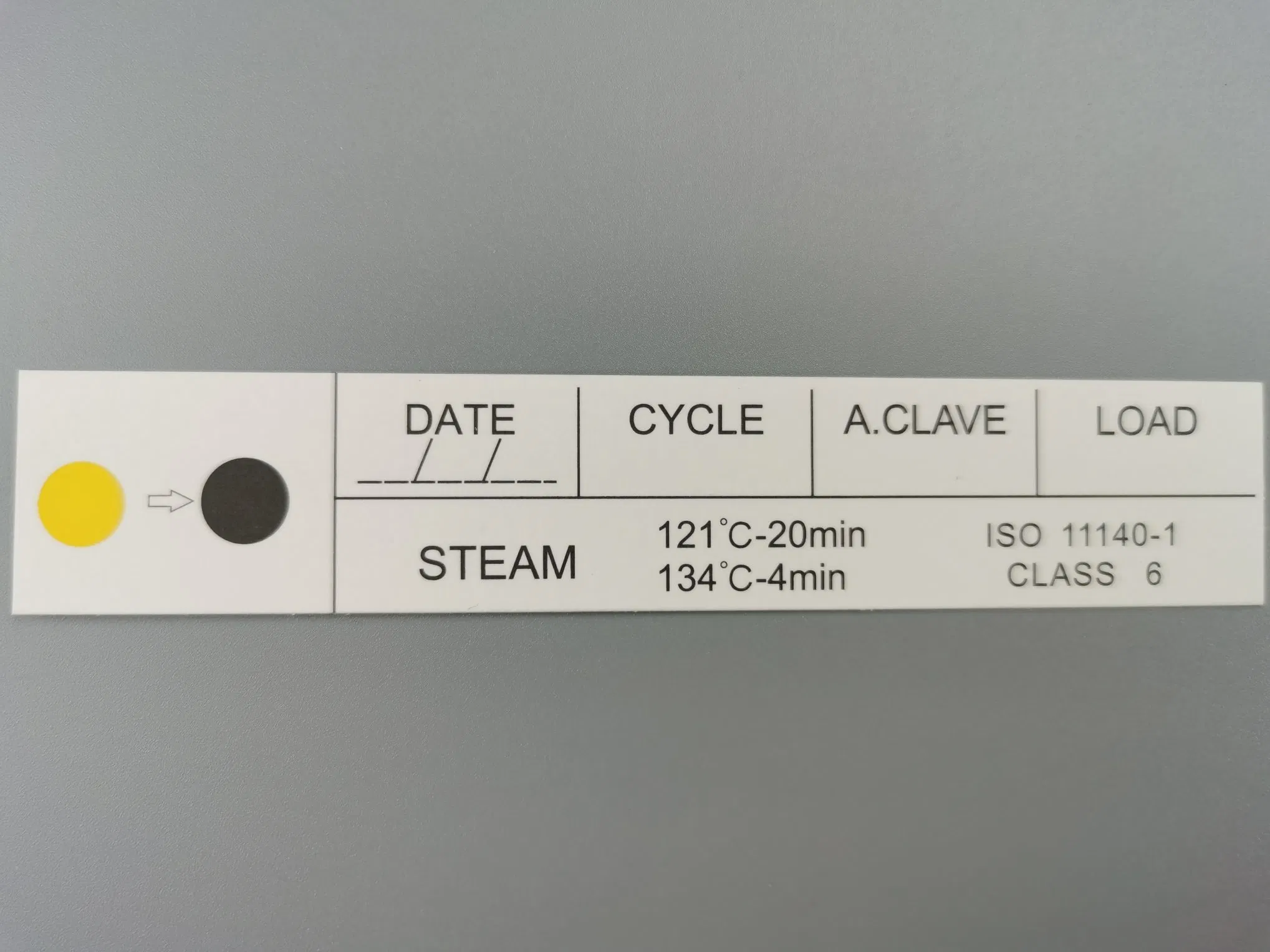 Cartão Indicador de Esterilização por Vapor/Eo/Plasma Classe 3/4/5/6