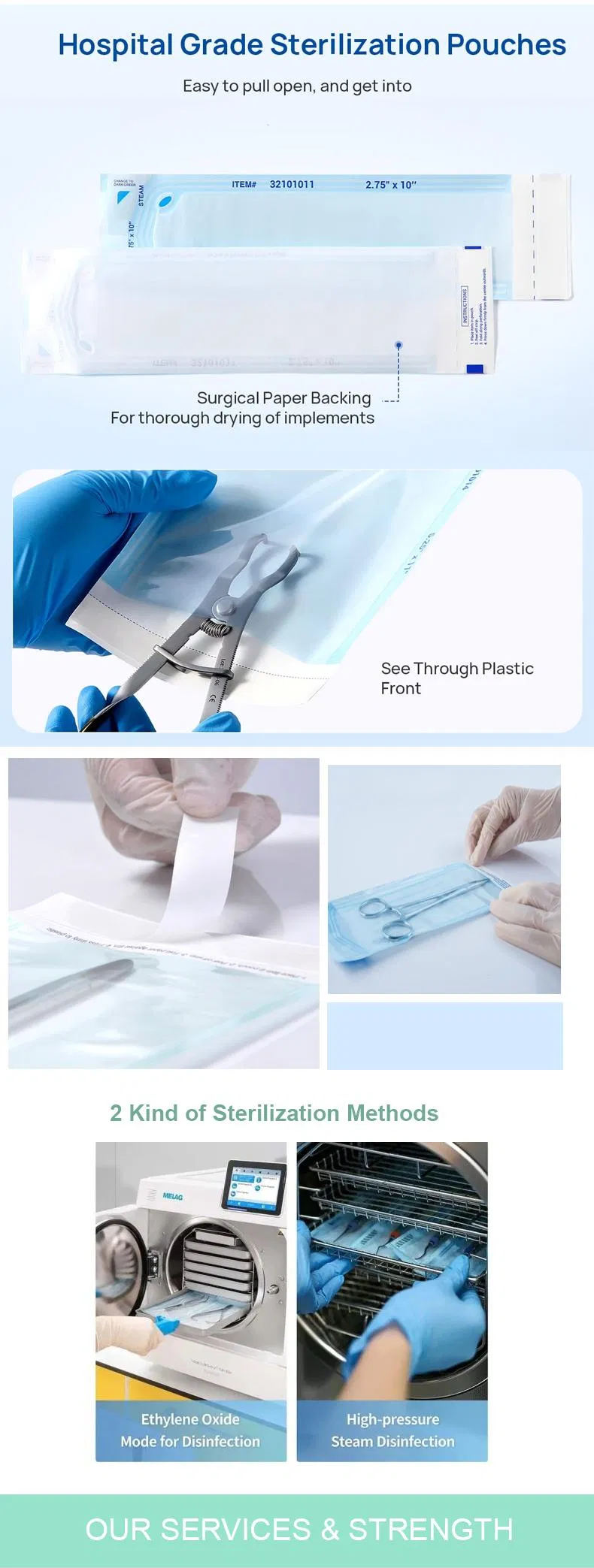 Sacos de Esterilização Autoclaváveis