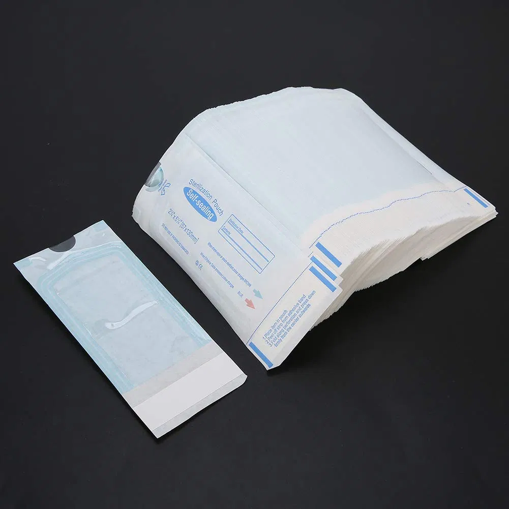 Saco de Esterilização Descartável Azul 90mm*260mm com Selagem Automática
