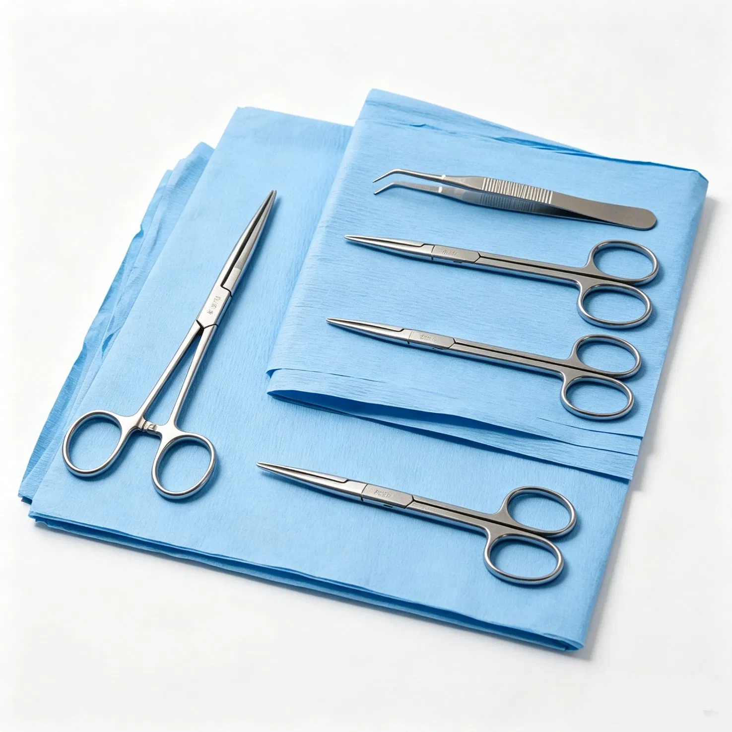 Papel Crepe Esterilizado com Ozônio de Grau Médico - Envoltório Macio para Ferramentas Cirúrgicas, Desinfetado, Autoclavável, Barreira Estéril