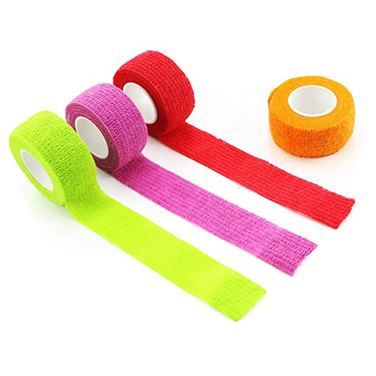 Fitas de bandagem elástica autoadesivas coloridas para todas as idades