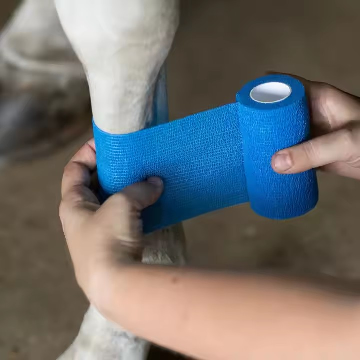Bandagem Autoadesiva Coesa para Animais de Estimação, Elástica e Respirável, Envoltório Cirúrgico para Proteção das Mãos dos Veterinários