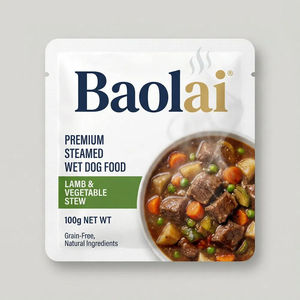 Embalagem de sachê para ração de cachorro com barreira alta, grau alimentício, PA/Al/Rcpp, esterilização por calor, livre de BPA