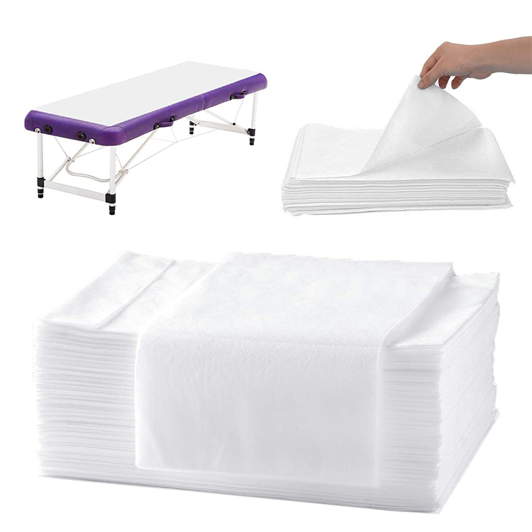 Uso de Cama de Massagem Lençóis Descartáveis de Não Tecido para SPA 72"X32" Lençol Descartável para Mesa