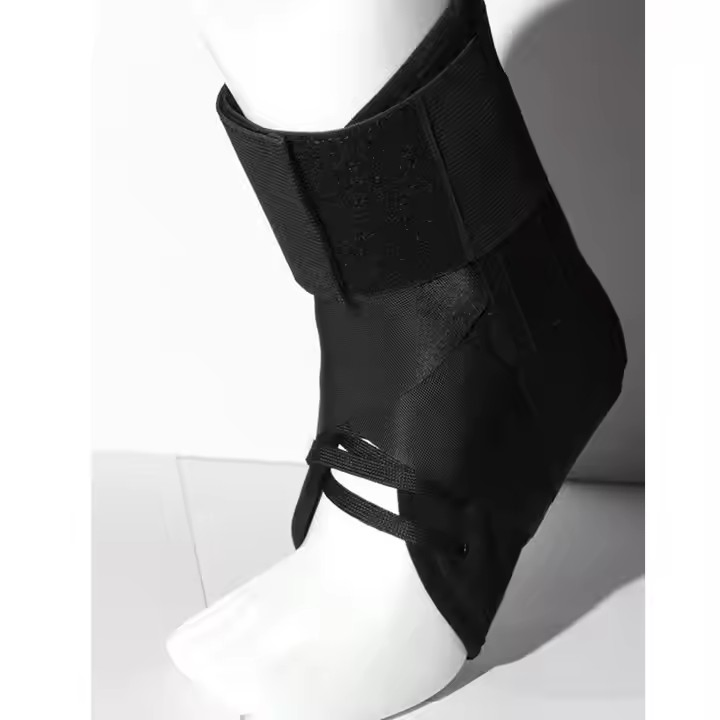 Braçadeira de Suporte para Tornozelo Ajustável com Cadarço para Corrida, Basquete, Recuperação de Lesões, Entorse