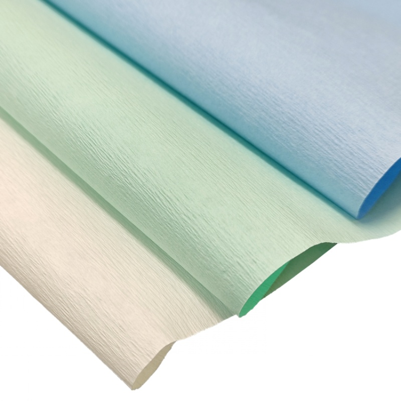 Embalagem de Instrumentos Médicos Papel Crepe nas Cores Branca, Verde e Azul