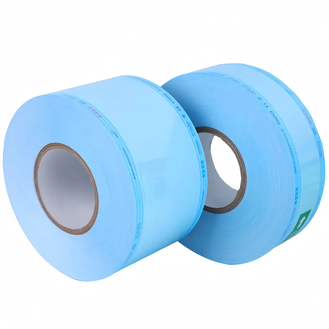 Papel Médico + Filme Azul Autoclave Esterilização Selagem a Calor Bolsa Rolos