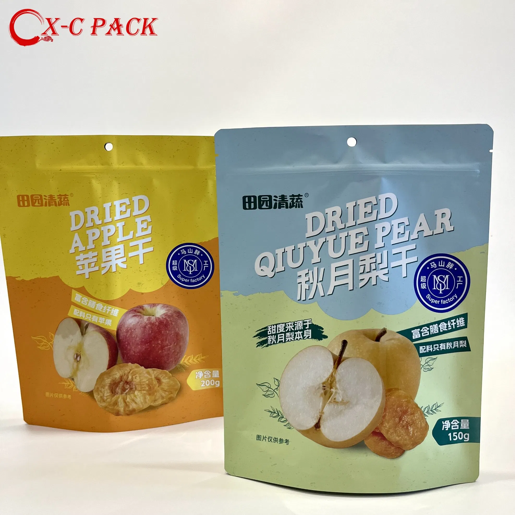 Bolsas de Embalagem de Frutas Crocantes Exibição em Prateleira de Supermercado Embalagem de Alimentos Embalagem de Alumínio Personalizável