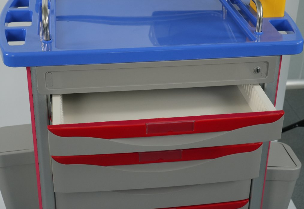 Hospital Medical Surgical Equipment ABS Emergency Trolley Crash Cart