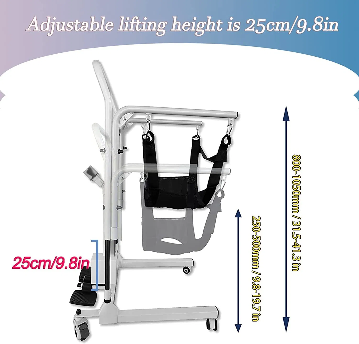 2025 Factory Direct Hospitalized Patient Chair Electric Sling Folding Lift Rehabilitation Equipment