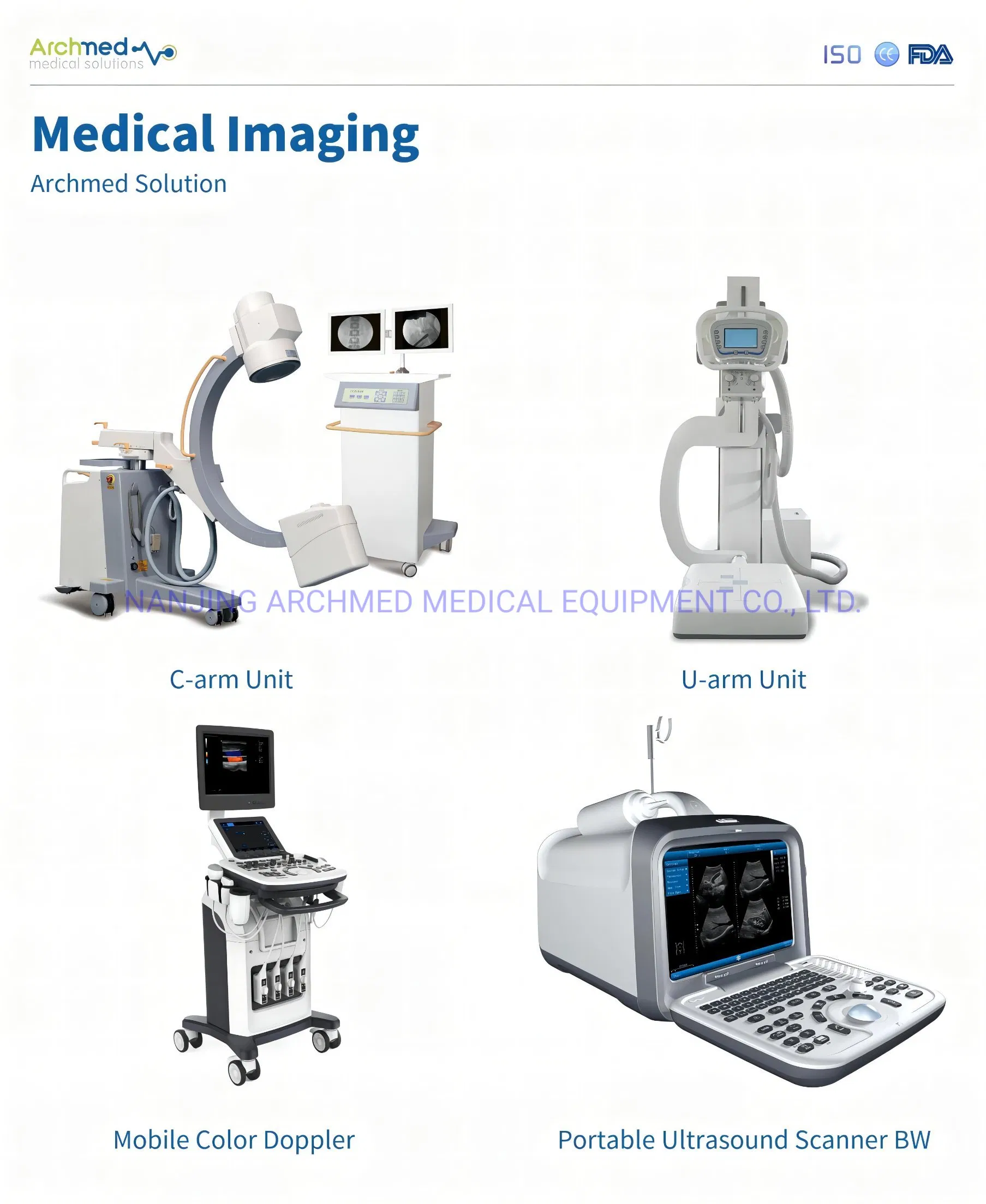 Medical Equipment Medical Imaging C-Arm U-Arm X-ray Unit Color Dolpper Ultrasound Machine