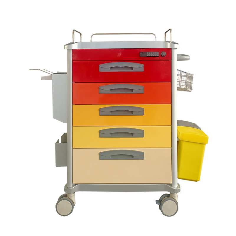 Mobile Medical Medication Dispensing Cart Hospital Emergency Trolley