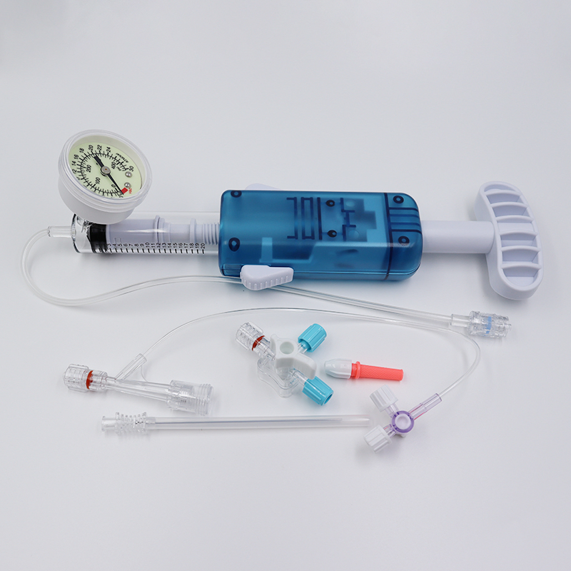 Angioplasty Ptca Kit Balloon Inflation Device with Stopcock