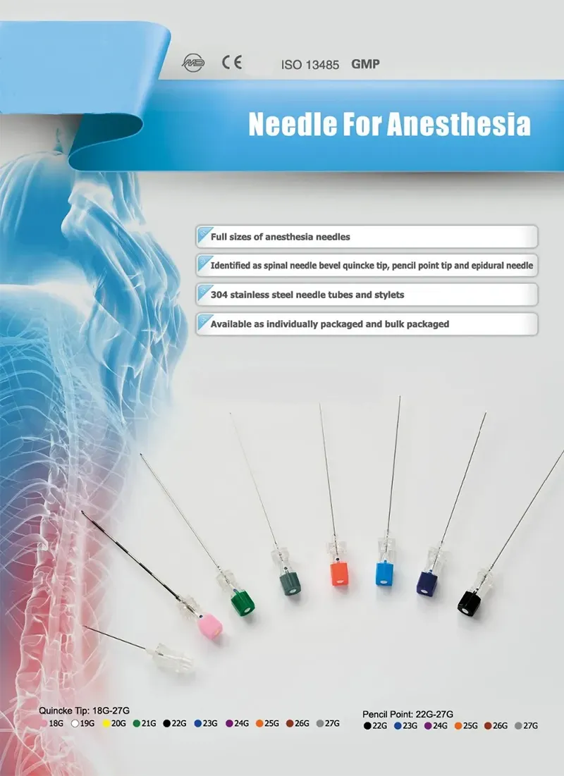 Spinal Needle Specifications Chart