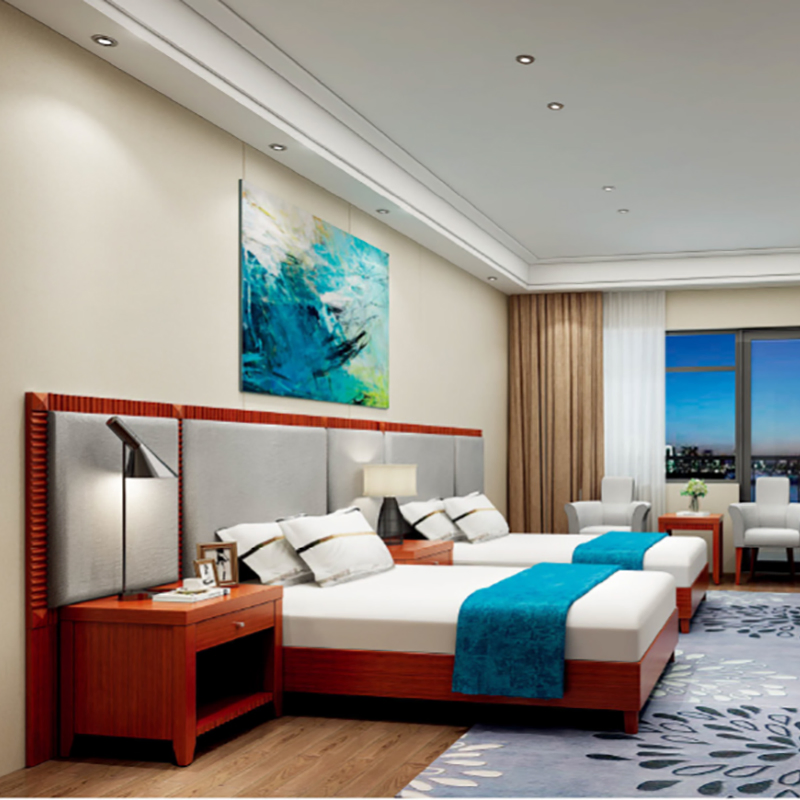 Hospital Furniture Manufacturers China High-End Senior Apartment Project Nursing Home Wooden Twin Bed