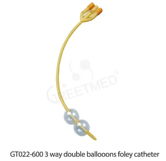 Urethral Red Latex Catheter Easy Insertion Silicone Coated Surface Smooth Medical Consumables