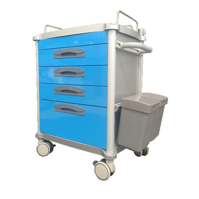 Mobile Medical Medication Dispensing Cart Hospital Emergency Trolley