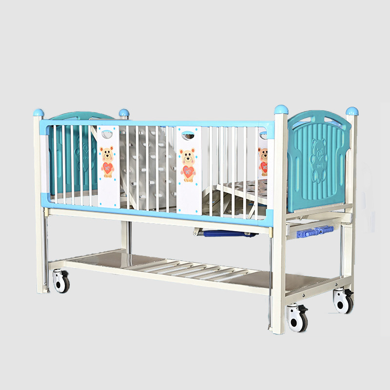 China Supplier Two Function Pediatric Hospital Beds 2 Crank Manual Children's Medical Bed
