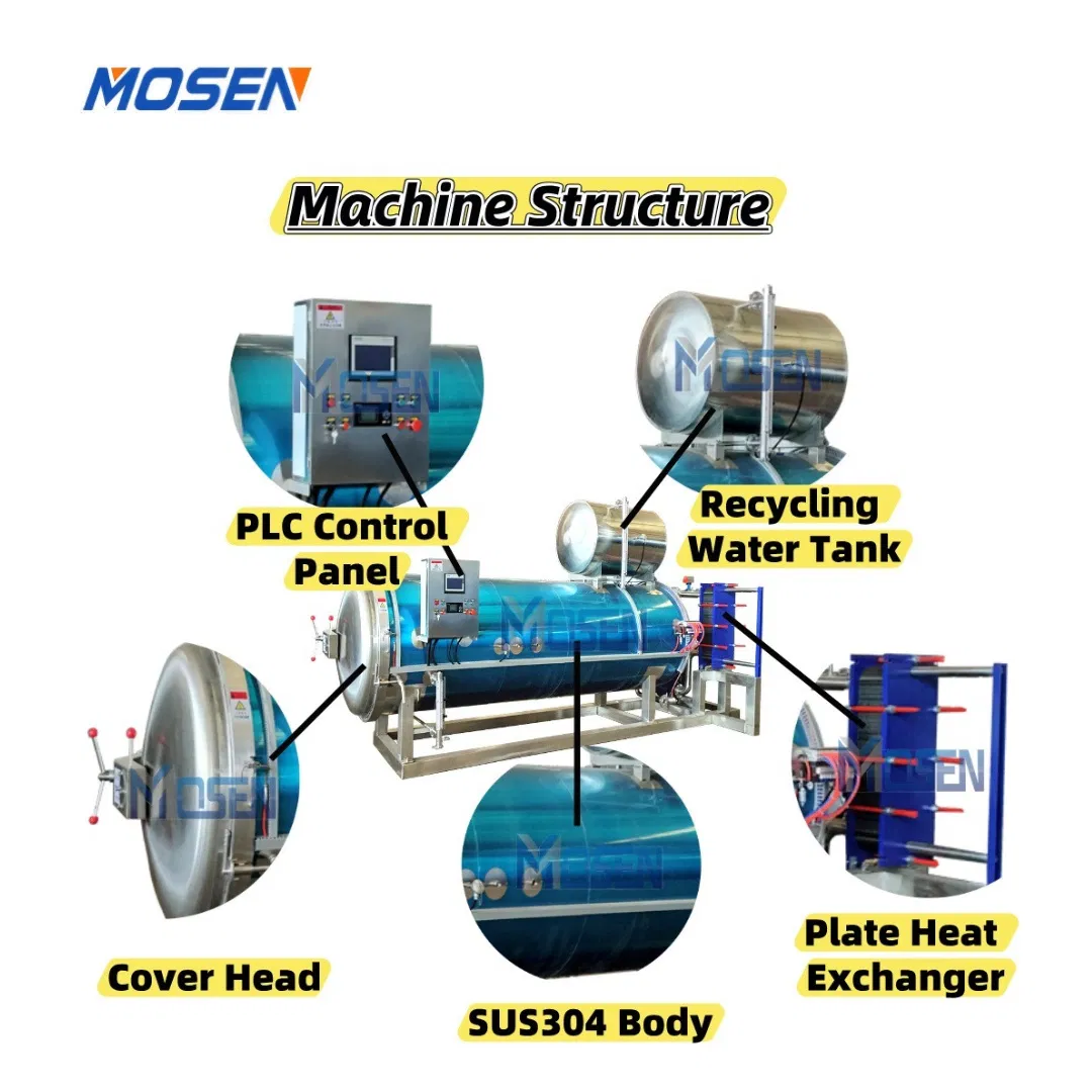 Eco-Friendly Sterilizer Food Safety High-Pressure Sterilizer Automatic Temperature-Controlled Sterilization Equipment