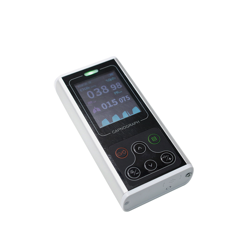 Capnograph Monitor Patient Care Etco2 Sensor Portable Capnometer Medical Equipment Handheld Surgical Instrument Hospital CO2 Detector Capnography Device