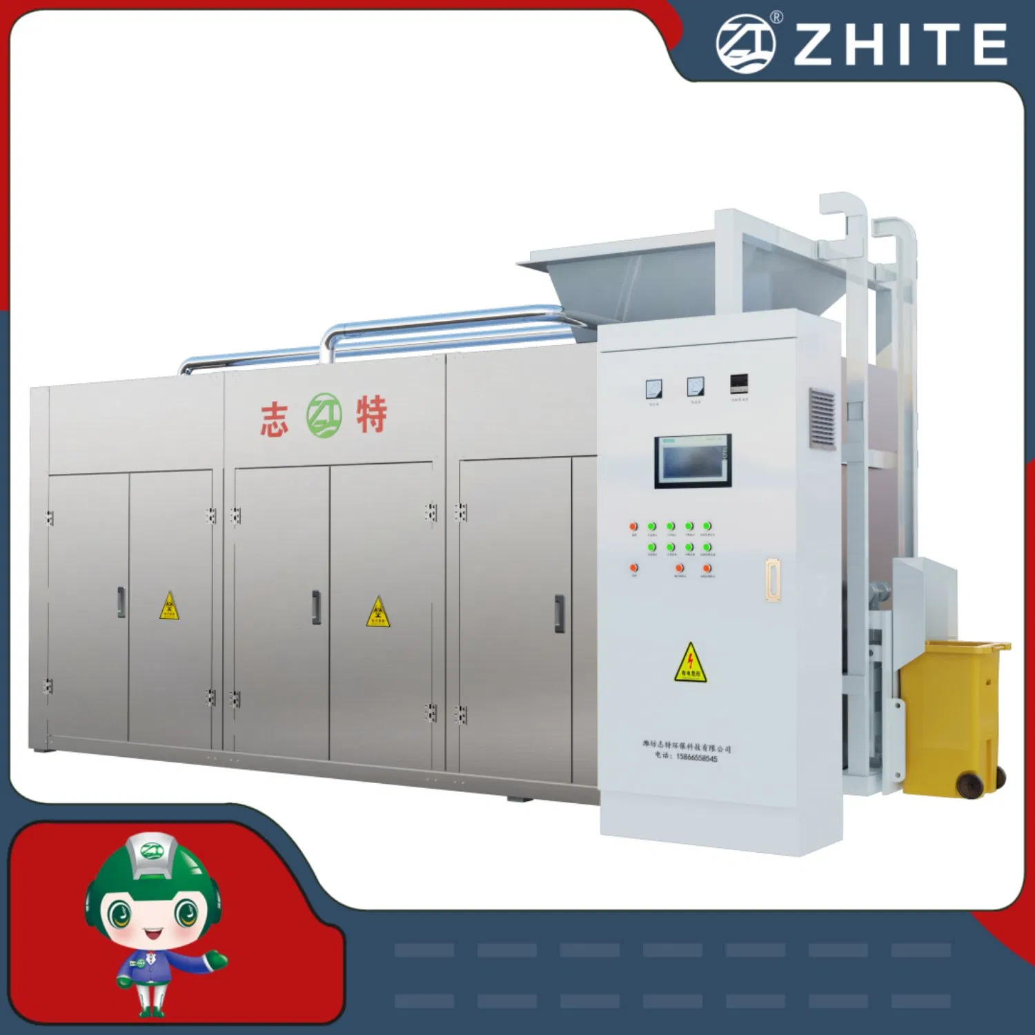 Medical Waste Treatment Equipment with Microwave Sterilization/Shredder for Hospital/Clinic