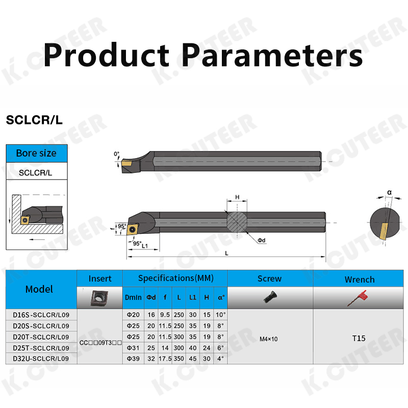 CNC Tool Holder Sclcr06 Lathe Tool Holder for Small Inner Hole Boring
