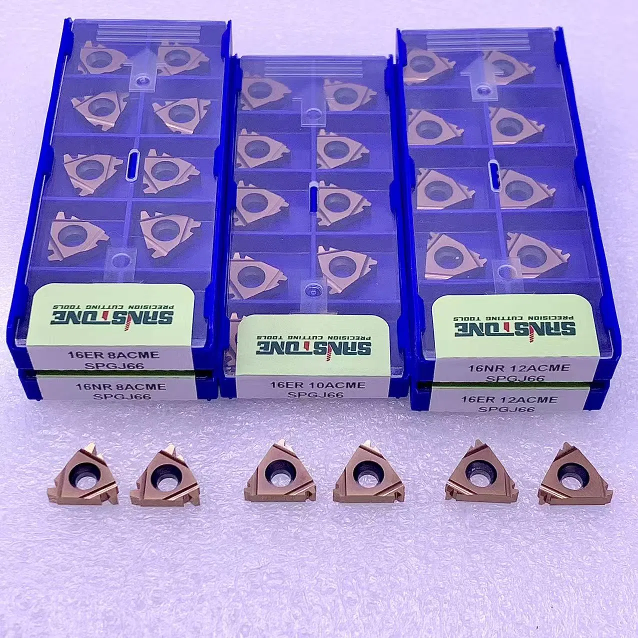 16er Acme Carbide Threading Inserts 8acme 10acme 12acme Thread CNC Machining American Short Tooth