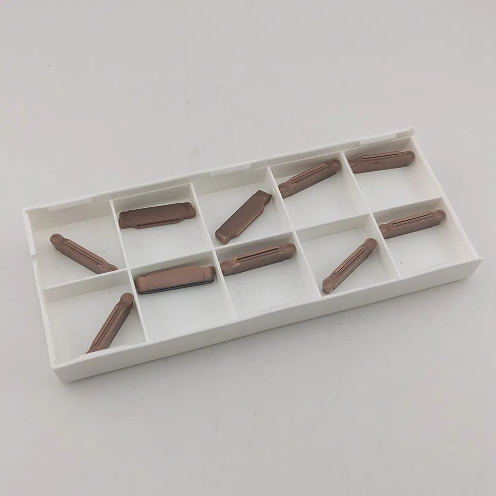 Ergn300 N123h2-0500-RO 0300 0400 Solid Carbide Grooving Insert Profiling Interchangeable Plate Coated Tip Super Alloy Finishing Process