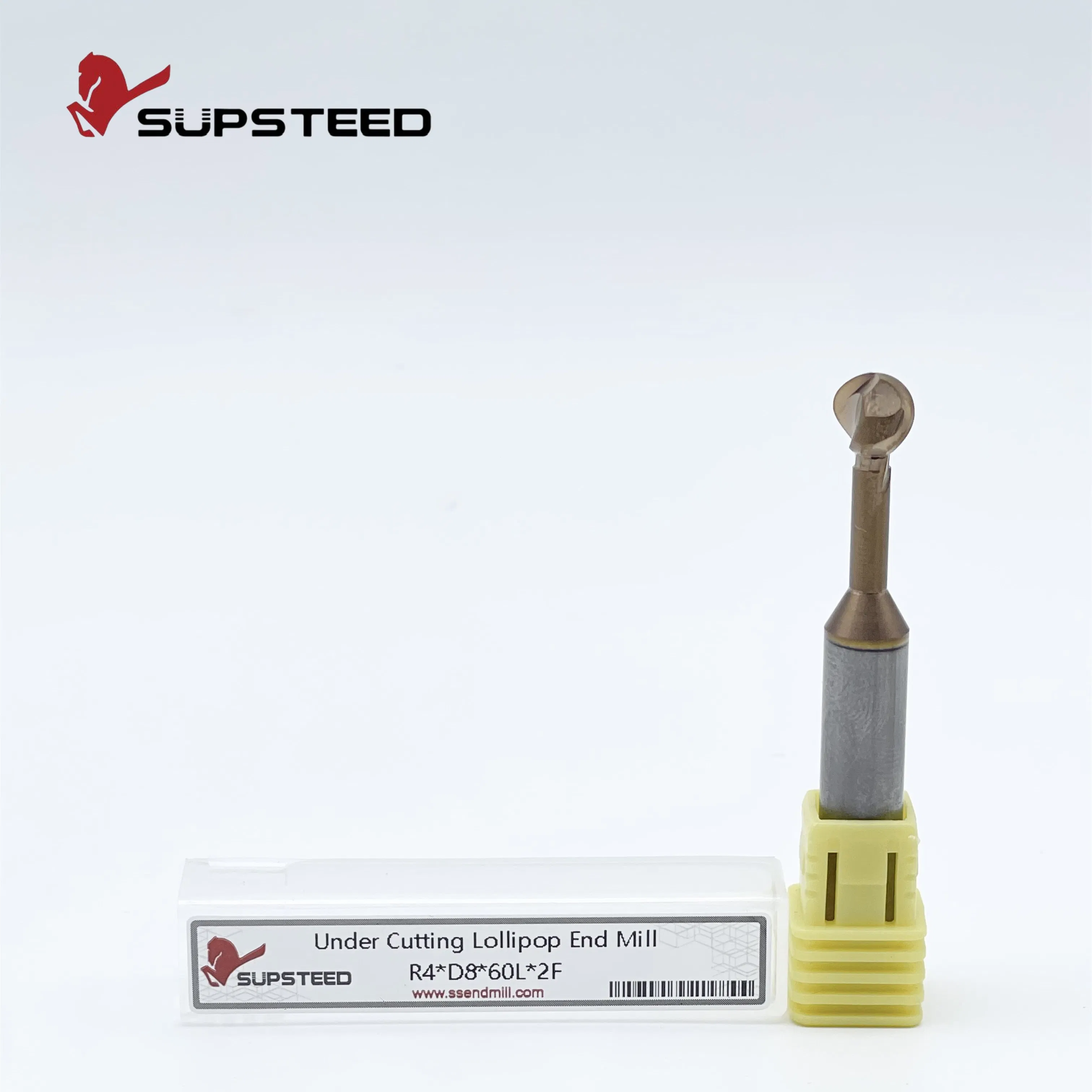 High-Quality Finishing with Undercutting Lollipop Ball Nose Solid Carbide Tungsten Carbide Stainless Steel Tungsten Steel HSS Flat End Mill