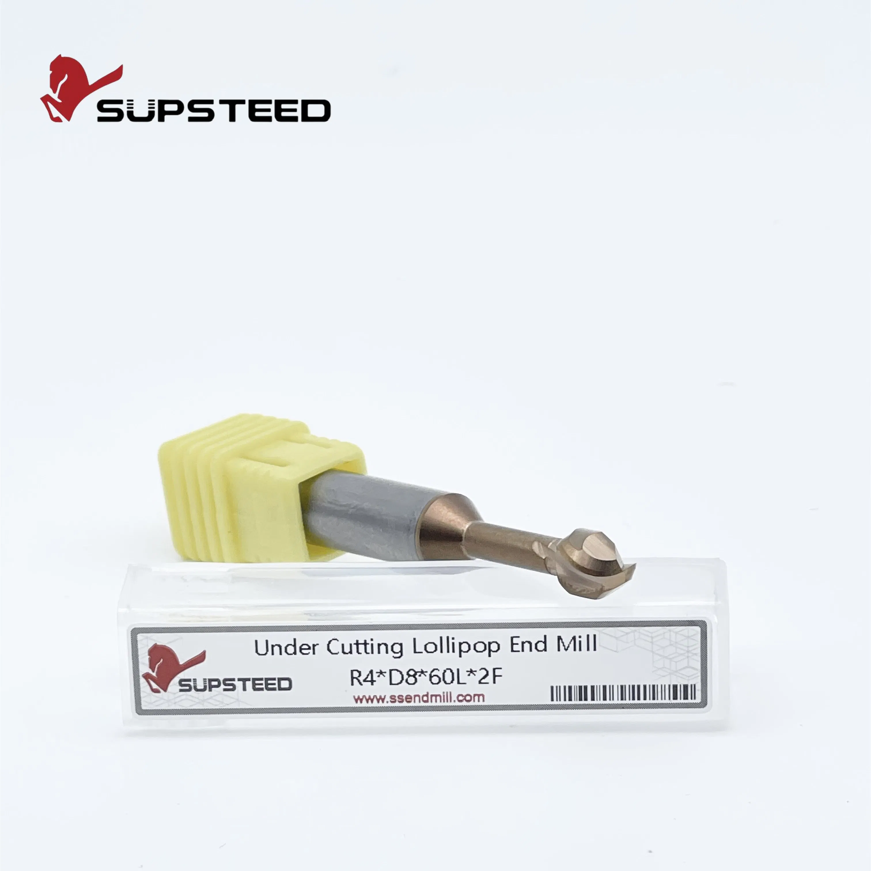 High-Quality Finishing with Undercutting Lollipop Ball Nose Solid Carbide Tungsten Carbide Stainless Steel Tungsten Steel HSS Flat End Mill