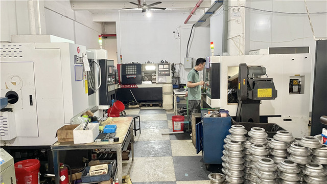 Advanced CNC turning center at MecMill Precision manufacturing facility