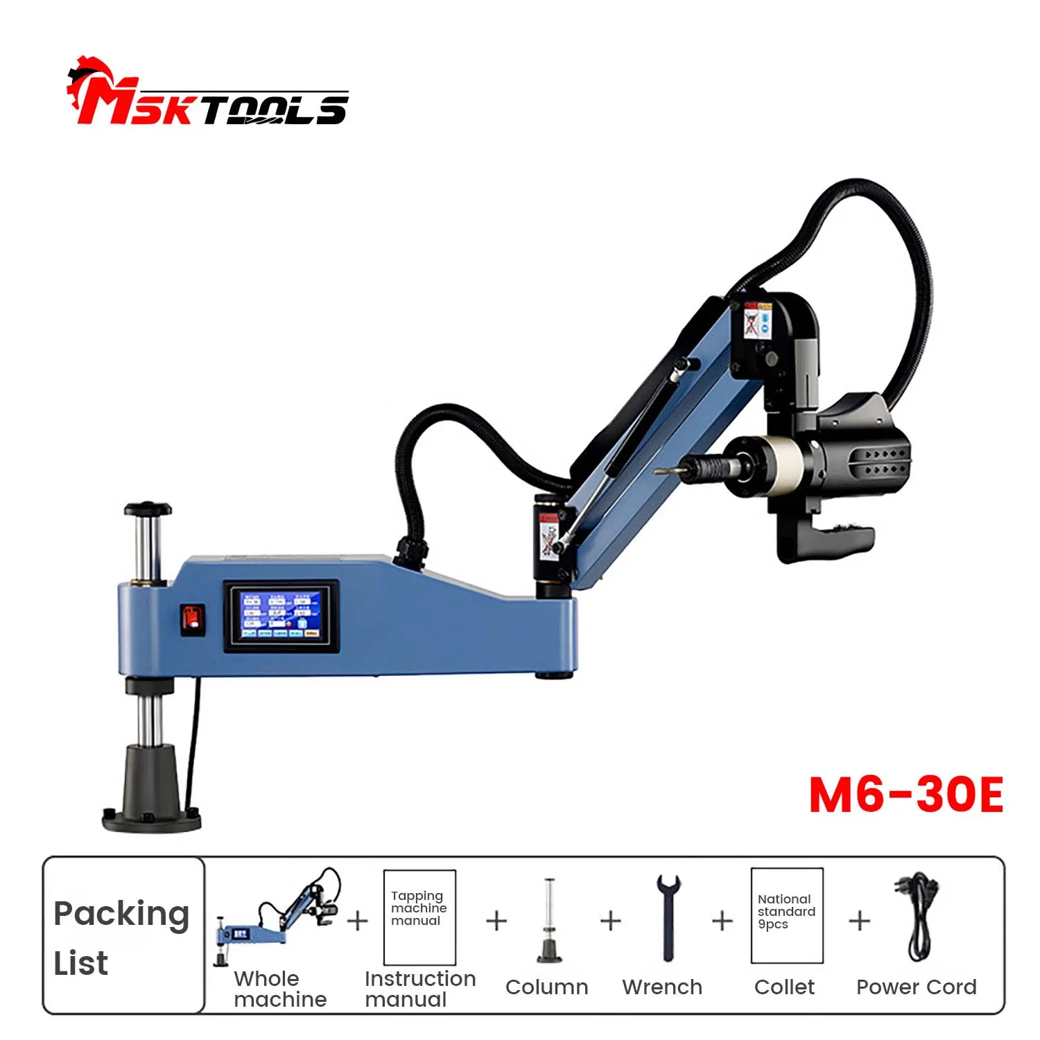 1PC Precision and Efficiency Small Desktop M3-M10e M3-12e M6-30e M6-36e Threading Devices CNC Electric Univeral Manual Tapping Machine with Servo Technology