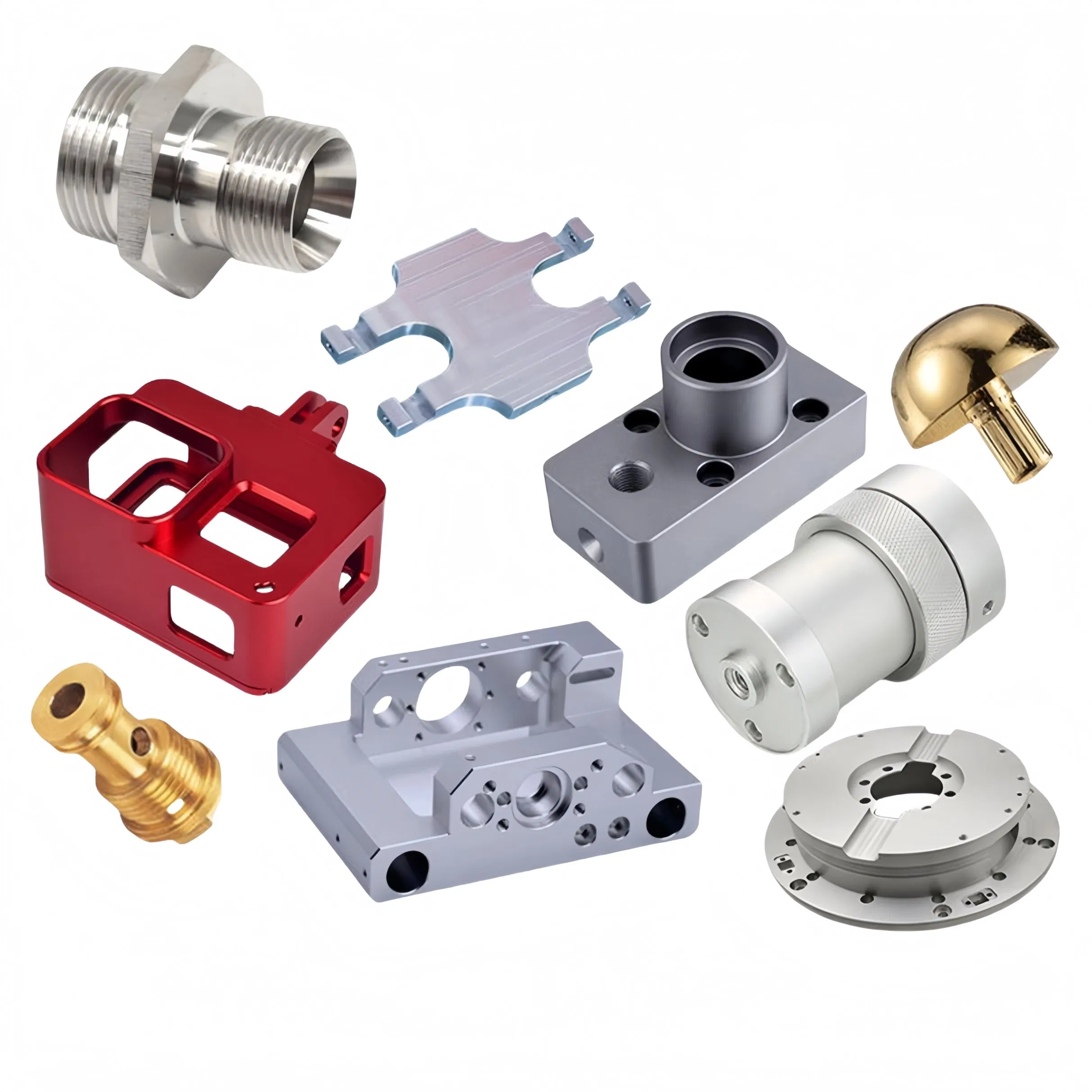 OEM 3 4 5 Axis Precision Aluminum Alloy/Stainless Steel Iron Metal Copper/Brass Motor Shaft CNC Turning Milling Lathe Machine Spare Turning Machining