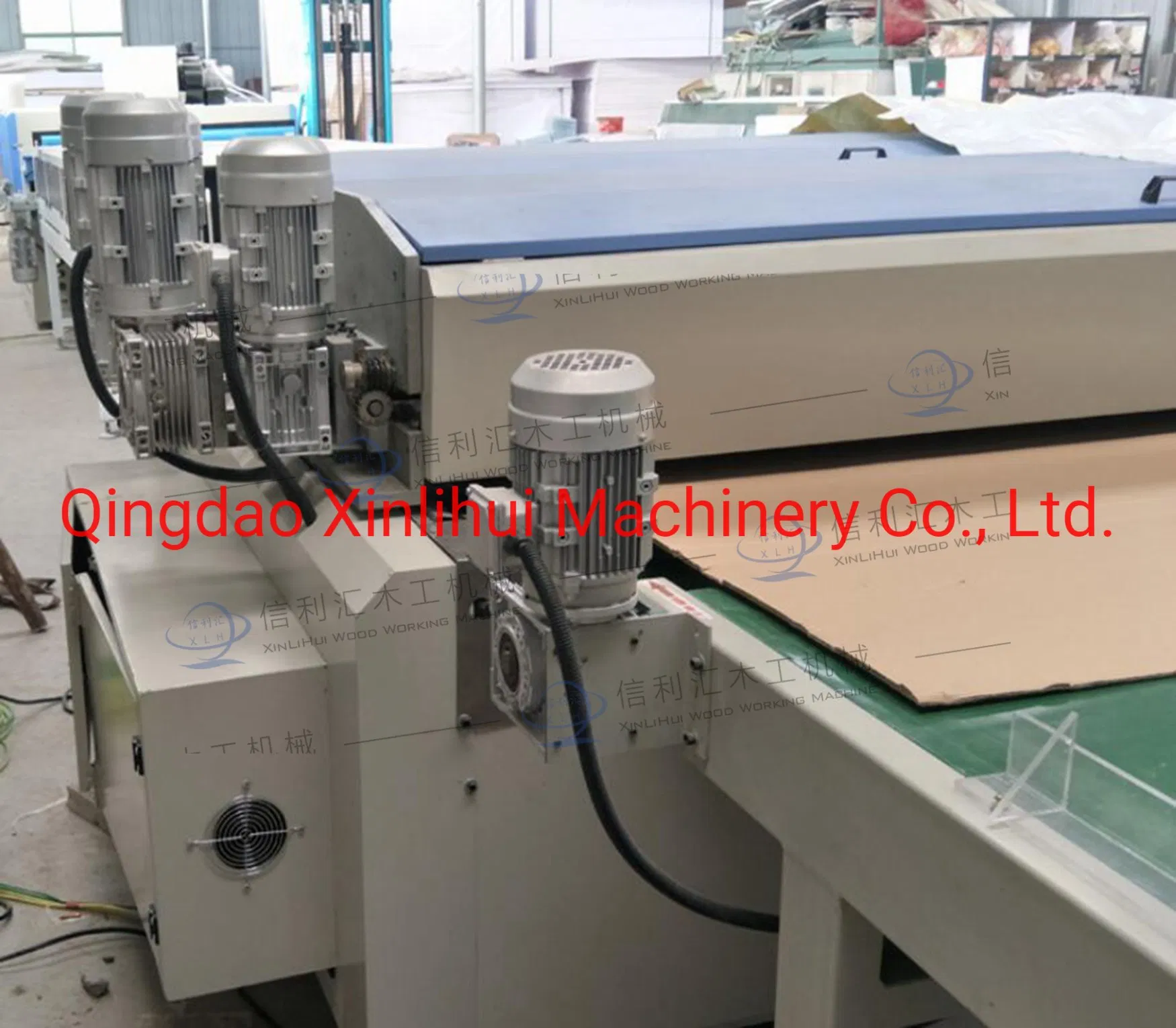 Double Roll Reverse Roller Coater Machine Wood Finishing with UV Curable Coatings Glass Magnesium Board Primer, Top Coat or Coloring of Furniture,