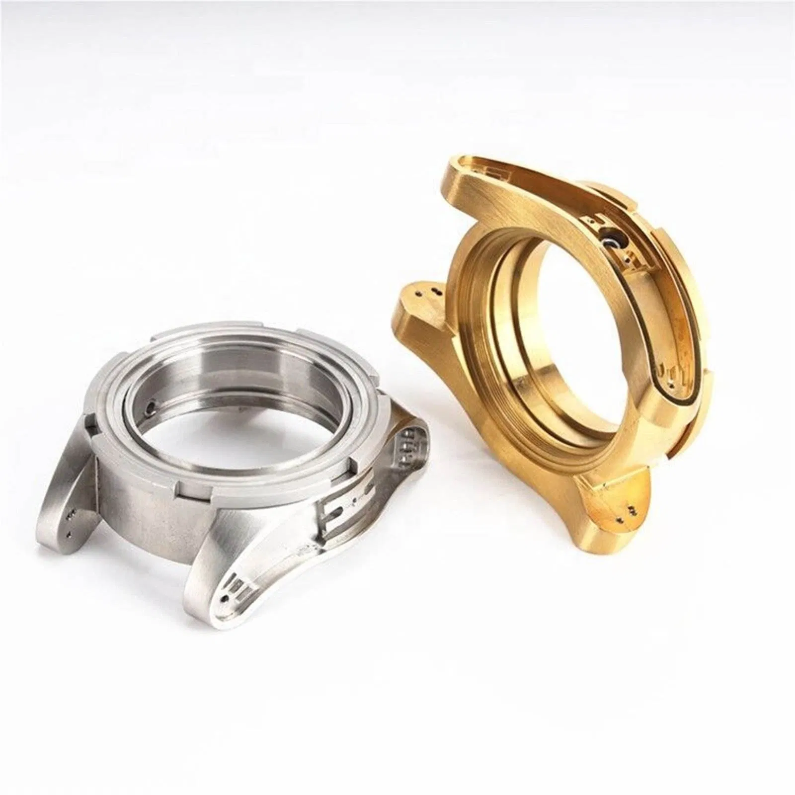 Anodized Gold Aluminum Stainless Steel Watch Machined by CNC 5 Axis Milling Drilling Machining