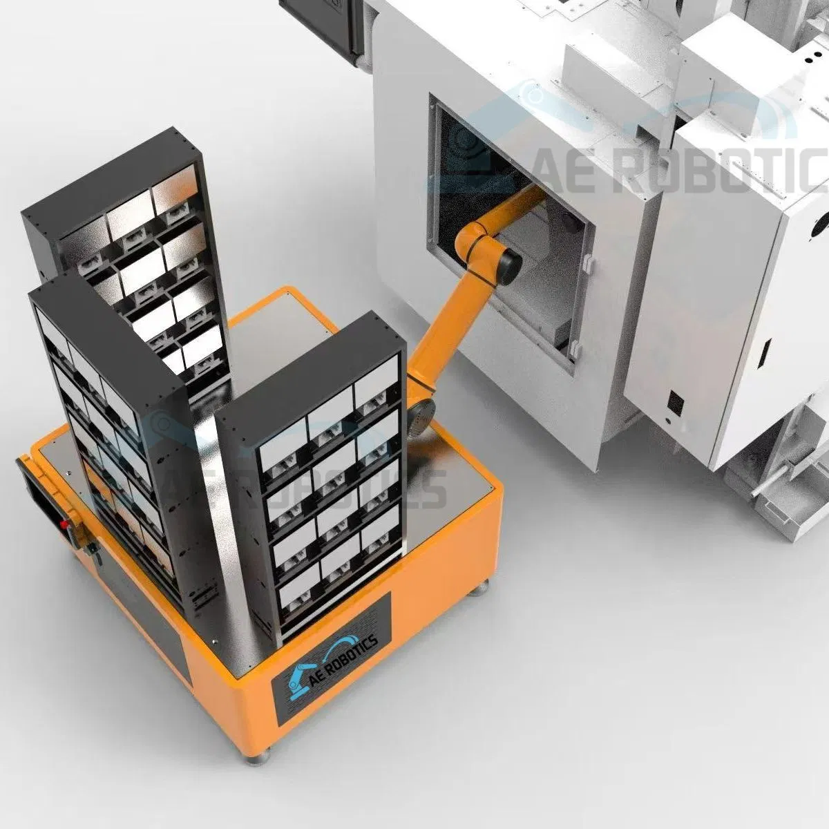 CNC Robot Arm 10kg and CNC Robot Cell for Tending and Milling