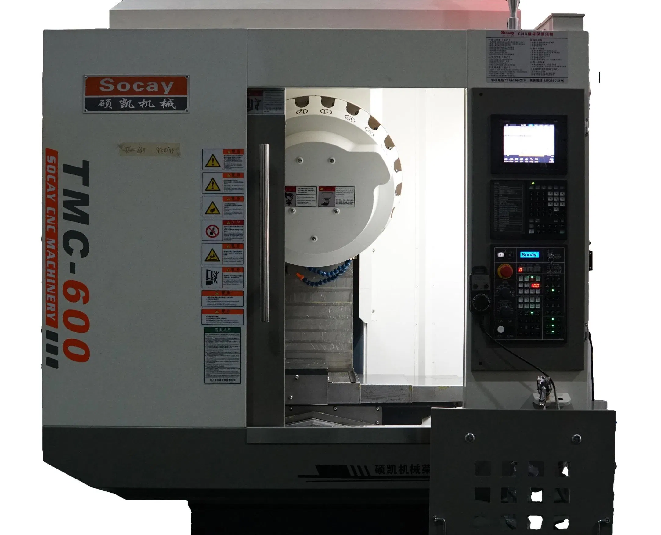 Socay-Tmc600 CNC 3/4/5 Axis Vmc Tapping Machine Milling Machine Compact Machining Center Drilling Machine