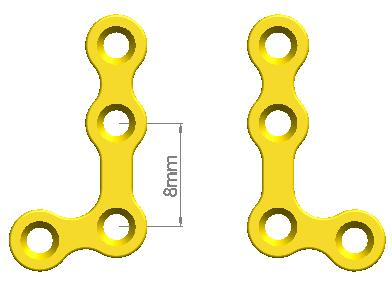 Jinlu Medical Orthopedic Implant 2.0mml-Shaped Maxillofacial Platetype-II