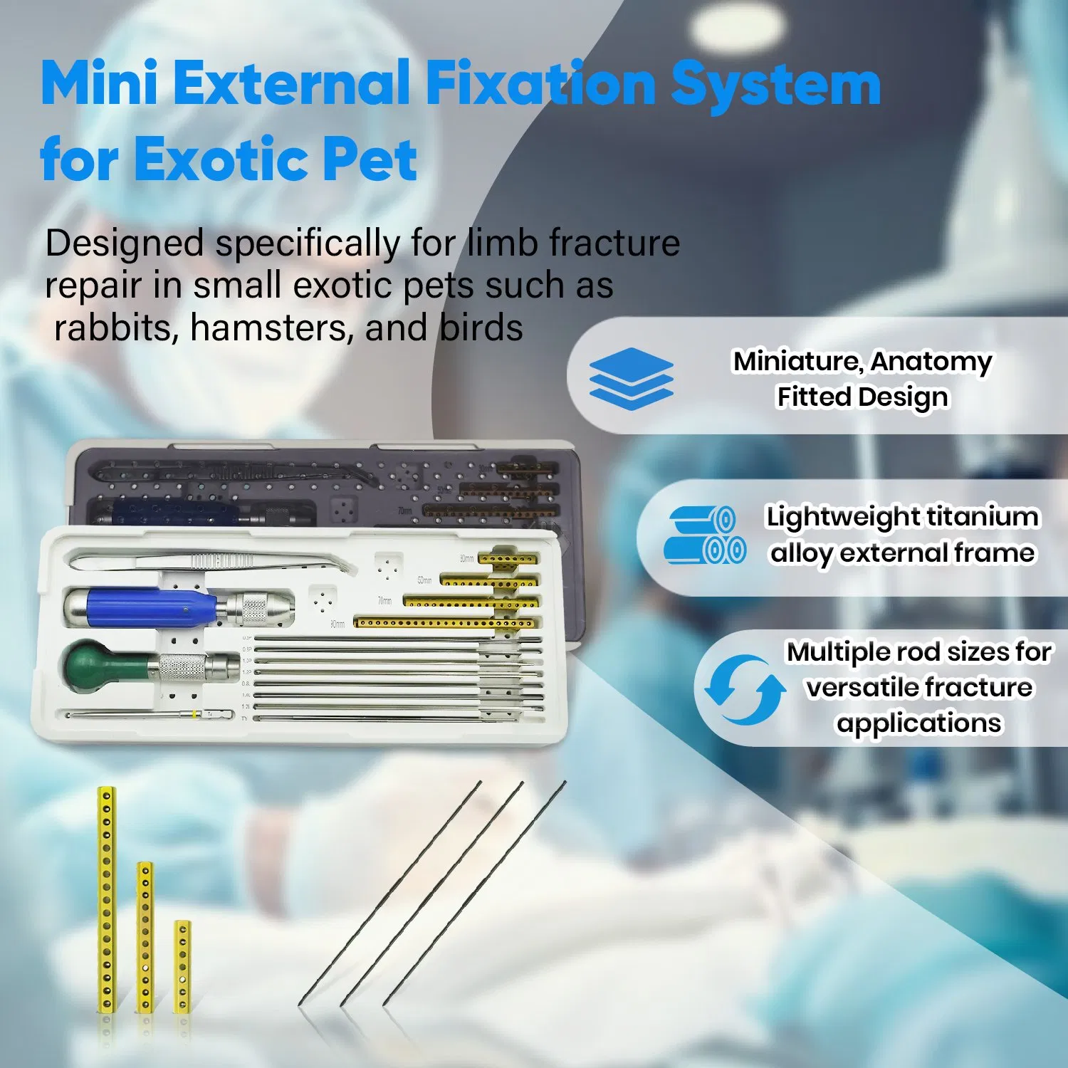 Veterinary Mini External Fixator for Birds, Reptiles &amp; Small Mammals. Veterinary Orthopedic Fixator