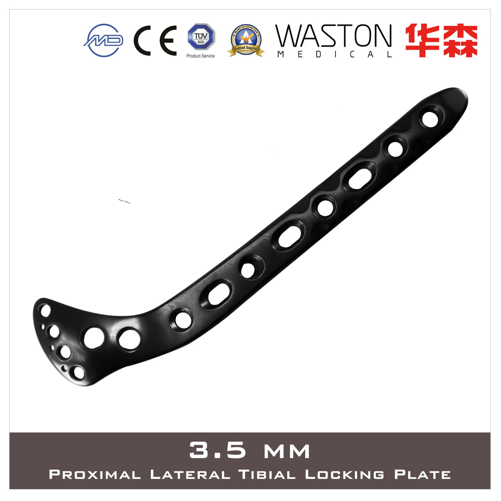 Titanium Plate, 5.0mm Distal Lateral Tibial Locking Plate, Orthopedic Plate