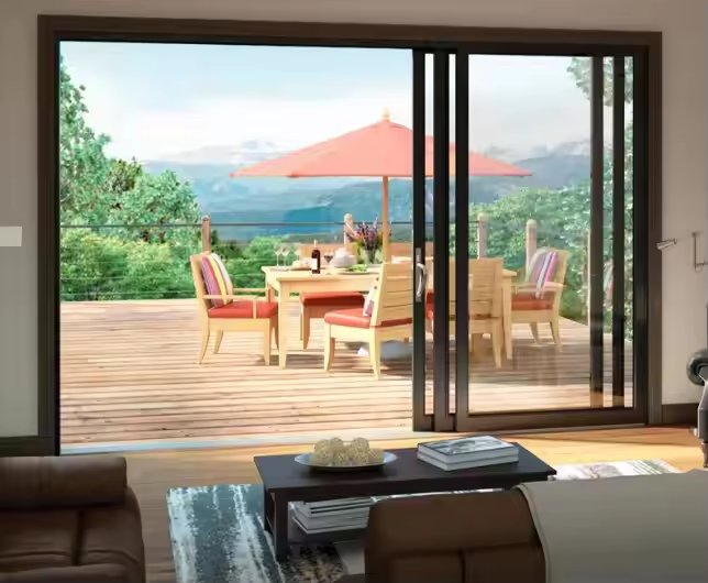 Extremely Narrow Slim Frame Single Glass Soundproof Interior Living Room Indoor Aluminum Glass Sliding Door