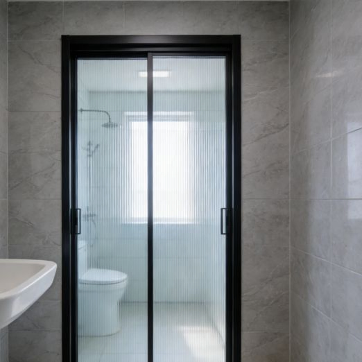 Moisture-Proof Frosted Glass Bathroom Sliding Partition Door